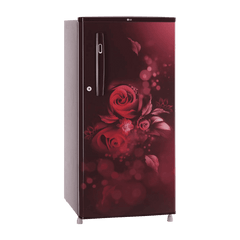 LG 190 Litres 2 Star Direct Cool Single Door Refrigerator with Stabilizer Free Operation (GL-B199OSEC, Scarlet Euphoria)