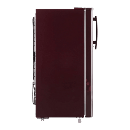 LG 190 Litres 2 Star Direct Cool Single Door Refrigerator with Stabilizer Free Operation (GL-B199OSEC, Scarlet Euphoria)