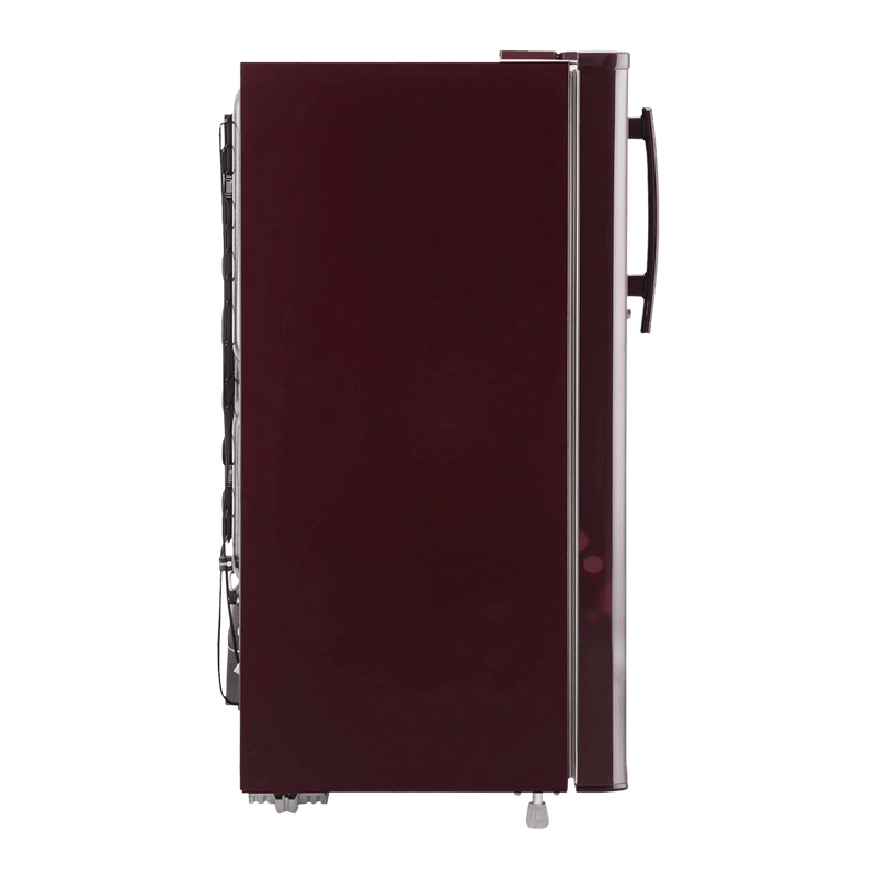 LG 190 Litres 2 Star Direct Cool Single Door Refrigerator with Stabilizer Free Operation (GL-B199OSEC, Scarlet Euphoria)