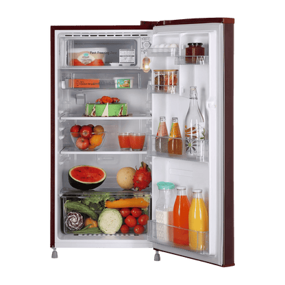 LG 190 Litres 2 Star Direct Cool Single Door Refrigerator with Stabilizer Free Operation (GL-B199OSEC, Scarlet Euphoria)