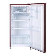 LG 190 Litres 2 Star Direct Cool Single Door Refrigerator with Stabilizer Free Operation (GL-B199OSEC, Scarlet Euphoria)