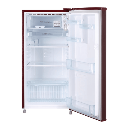 LG 190 Litres 2 Star Direct Cool Single Door Refrigerator with Stabilizer Free Operation (GL-B199OSEC, Scarlet Euphoria)
