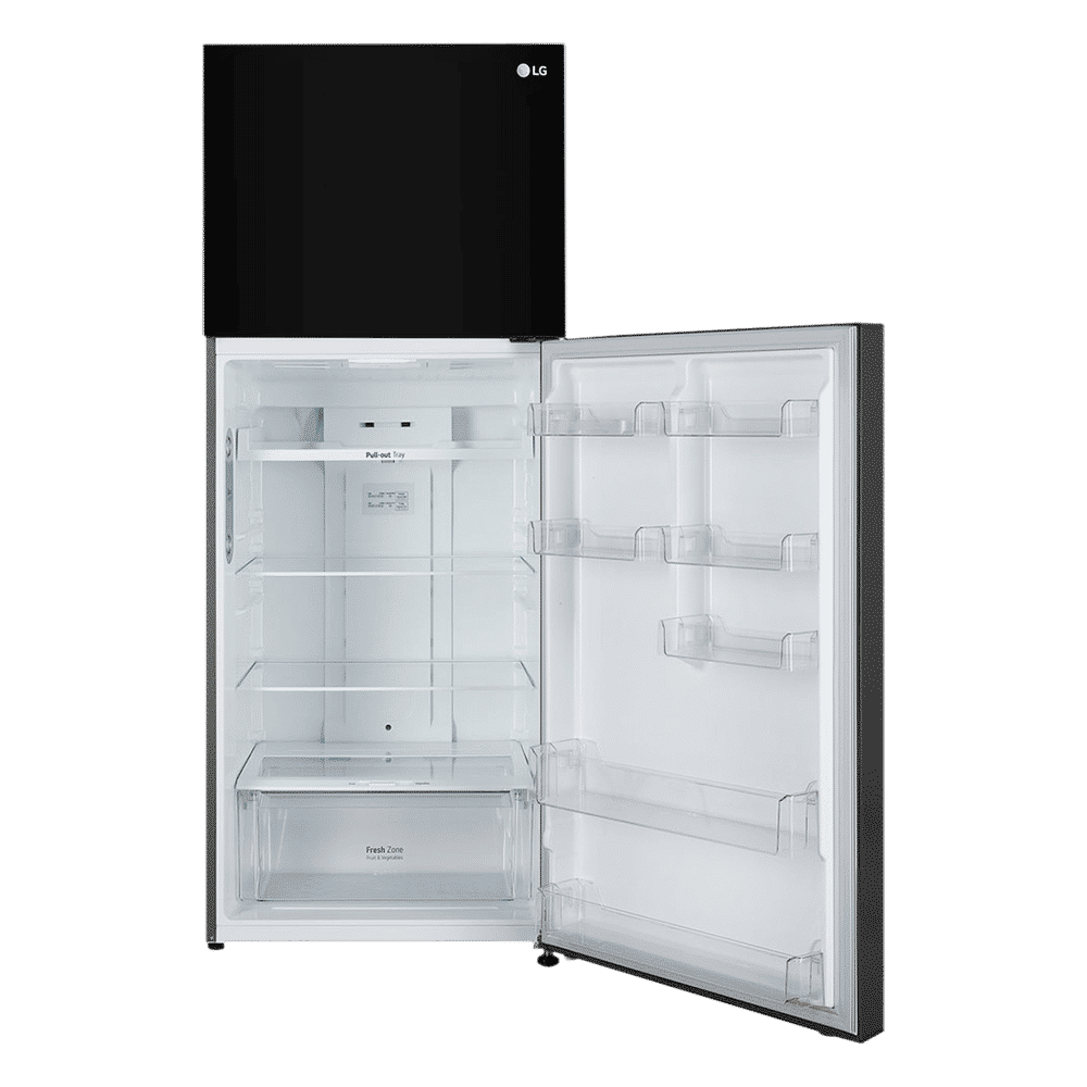 LG 446 Litres 1 Star Frost Free Double Door Convertible Refrigerator with Multi Air Flow (GL-T502CESR, Ebony Sheen)