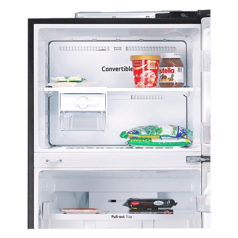 LG 446 Litres 1 Star Frost Free Double Door Convertible Refrigerator with Multi Air Flow (GL-T502CESR, Ebony Sheen)