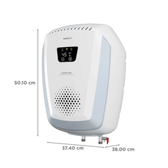 HAVELLS Magnatron 15 Litre 4 Star Vertical Storage Geyser with Revolutionary Induction Heat Transfer Technology (White & Blue)