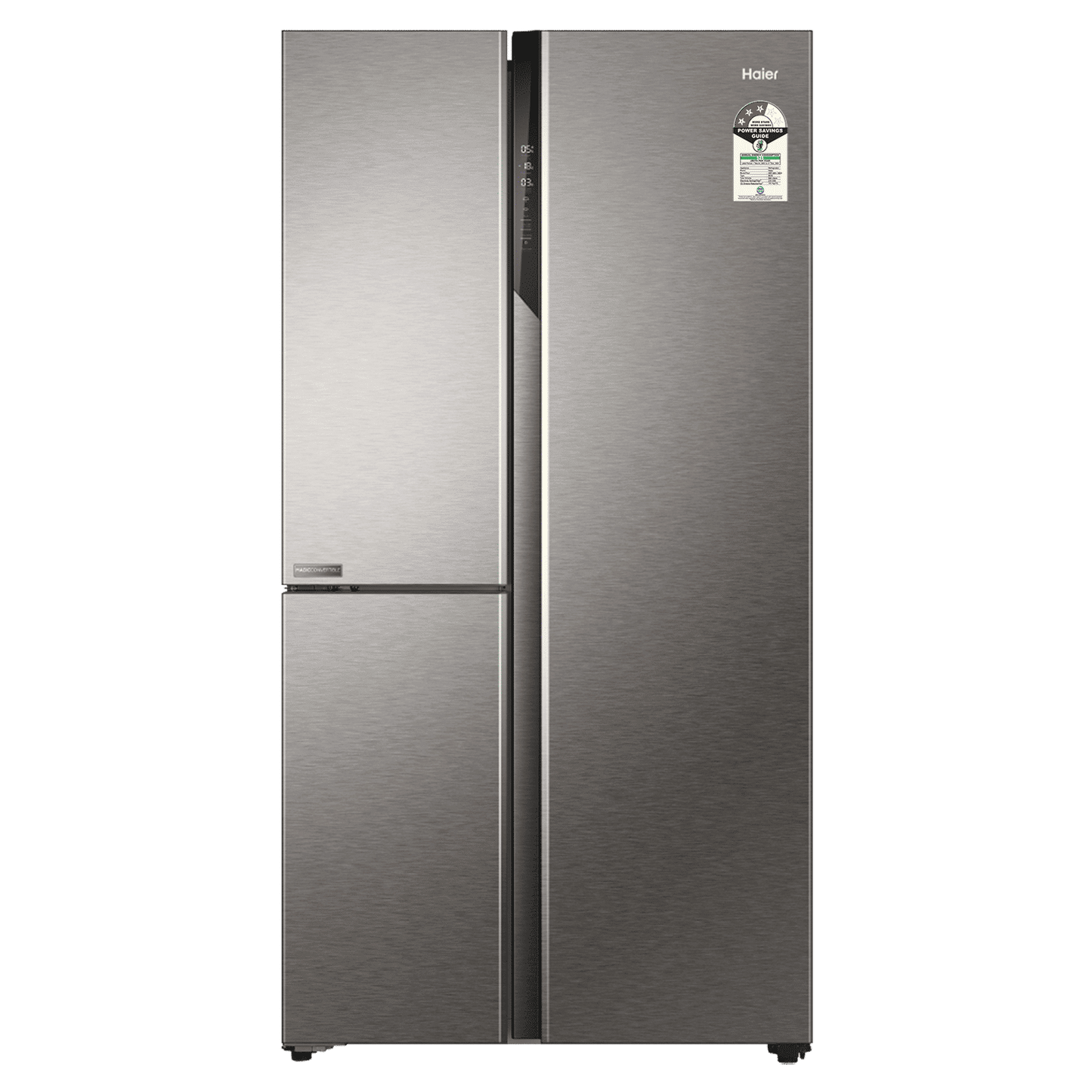 Haier 598 Litres 3 Star Frost Free Side By Side Smart Wifi Enabled Refrigerator with Deo Fresh Technology (HRT-683ISU1, Inox Steel)