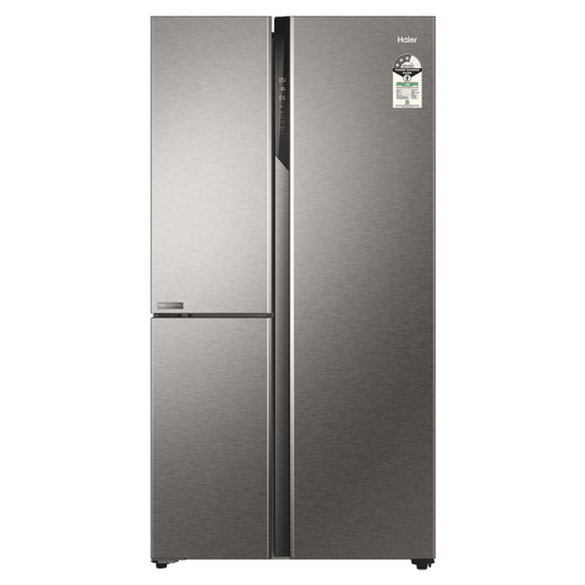 Haier 598 Litres 3 Star Frost Free Side By Side Smart Wifi Enabled Refrigerator with Deo Fresh Technology (HRT-683ISU1, Inox Steel)
