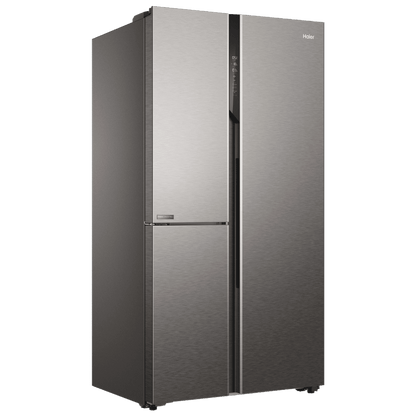 Haier 598 Litres 3 Star Frost Free Side By Side Smart Wifi Enabled Refrigerator with Deo Fresh Technology (HRT-683ISU1, Inox Steel)