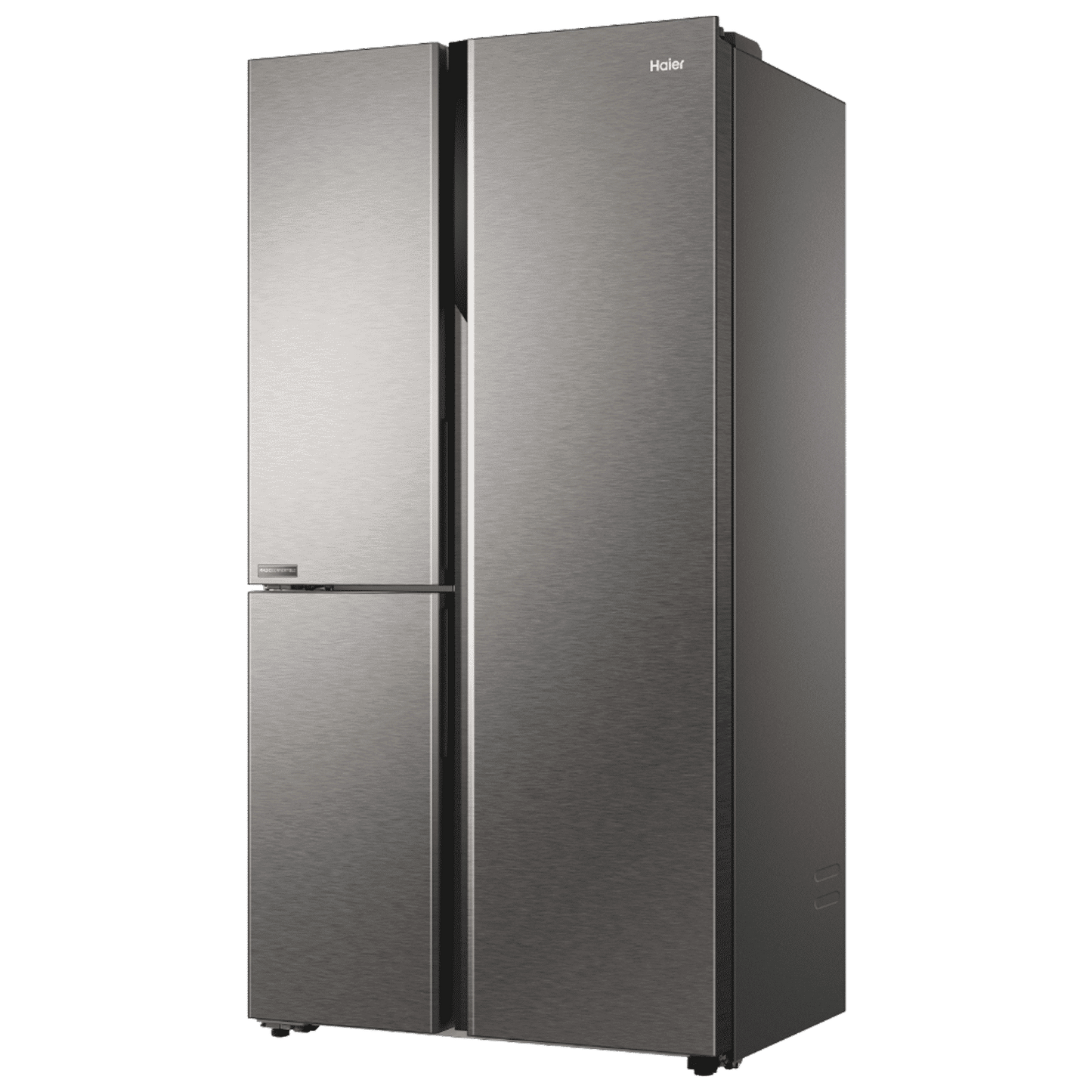 Haier 598 Litres 3 Star Frost Free Side By Side Smart Wifi Enabled Refrigerator with Deo Fresh Technology (HRT-683ISU1, Inox Steel)