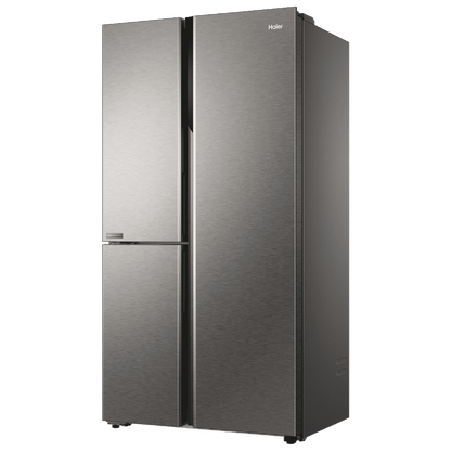 Haier 598 Litres 3 Star Frost Free Side By Side Smart Wifi Enabled Refrigerator with Deo Fresh Technology (HRT-683ISU1, Inox Steel)