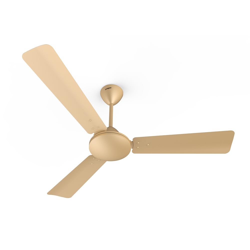 Crompton Jura Prime 1200 mm Decorative Ceiling Fan | BEE Star Rated Energy Efficient | High Speed | Anti-Dust | Active Power Technology | 2 Year Manufacturer Warranty | Irish Coffee
