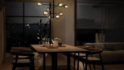Philips Celestial 8H Smoky Black G9 Modern Chandelier