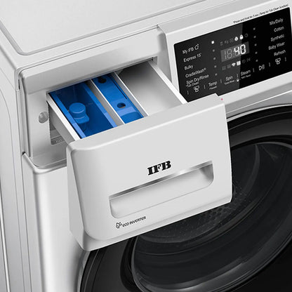 IFB 8 kg 5 Star Wi-Fi Inverter Fully Automatic Front Load Washing Machine (Senator SXN 8014, In-built Heater, Rich Silver)