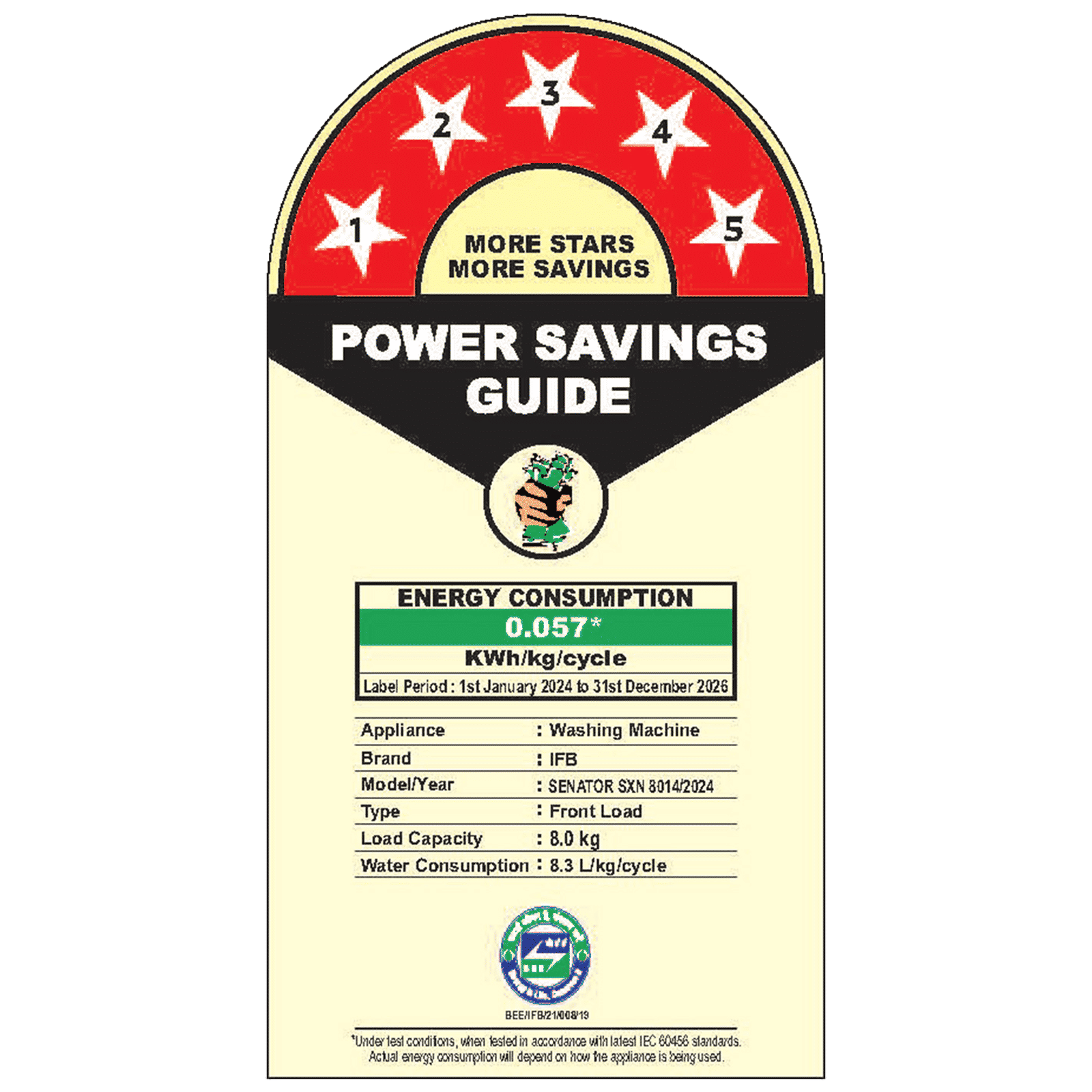 IFB 8 kg 5 Star Wi-Fi Inverter Fully Automatic Front Load Washing Machine (Senator SXN 8014, In-built Heater, Rich Silver)