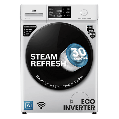 IFB 7 kg 5 Star Wi-Fi Inverter Fully Automatic Front Load Washing Machine (Senator SXN 7012, 9 Swirl Wash, Rich Silver)