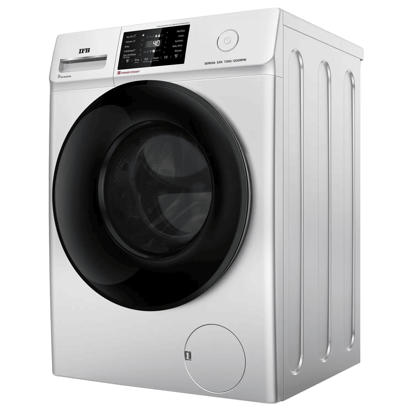 IFB 7 kg 5 Star Wi-Fi Inverter Fully Automatic Front Load Washing Machine (Senator SXN 7012, 9 Swirl Wash, Rich Silver)