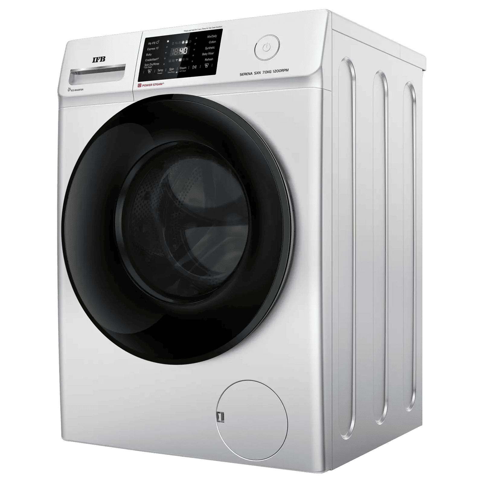 IFB 7 kg 5 Star Wi-Fi Inverter Fully Automatic Front Load Washing Machine (Senator SXN 7012, 9 Swirl Wash, Rich Silver)
