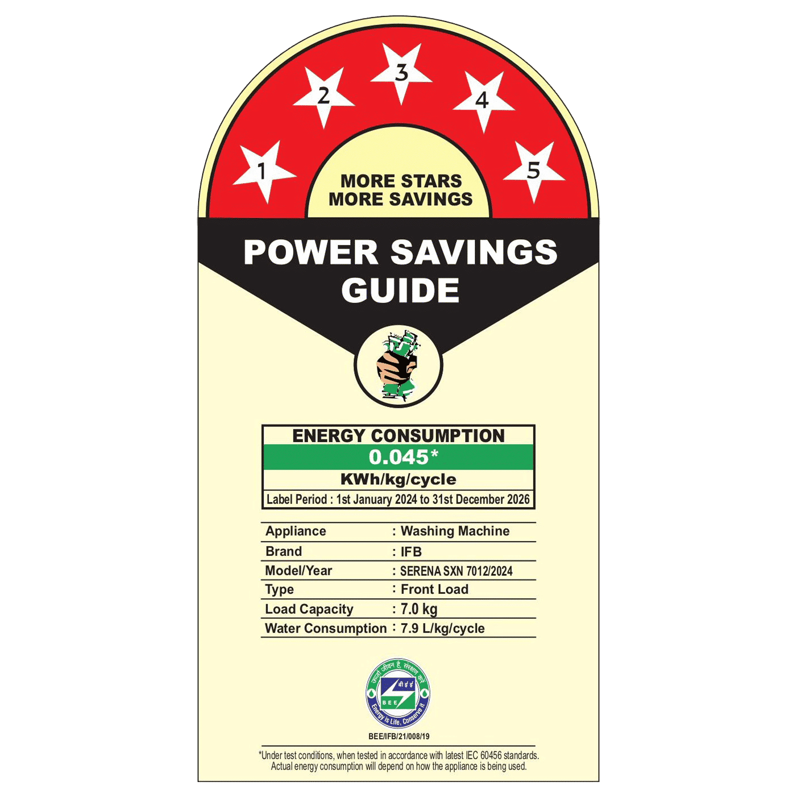 IFB 7 kg 5 Star Wi-Fi Inverter Fully Automatic Front Load Washing Machine (Senator SXN 7012, 9 Swirl Wash, Rich Silver)