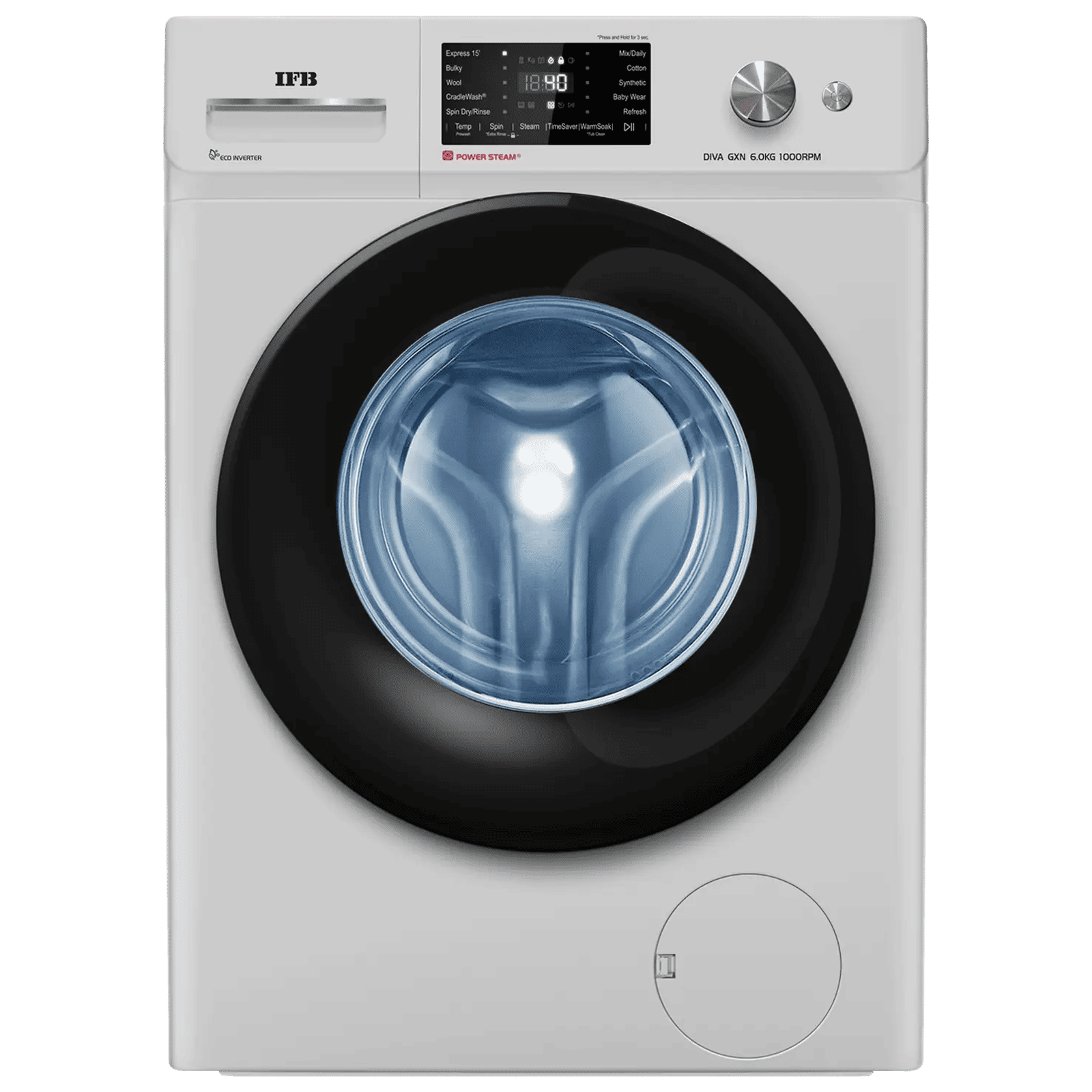 IFB 6 kg 5 Star Inverter Fully Automatic Front Load Washing Machine (Diva GXN 6010K, Eco Inverter Motor, Grey)