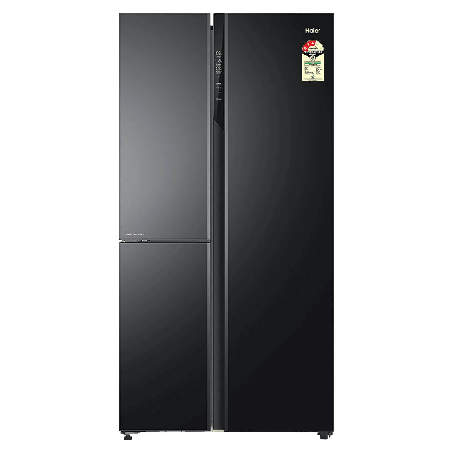Haier 598 Litres 3 Star Frost Side-by-Side Smart Wifi Enabled Refrigerator with Digital Control Panel (HRT-683KGU1, Black Glass)