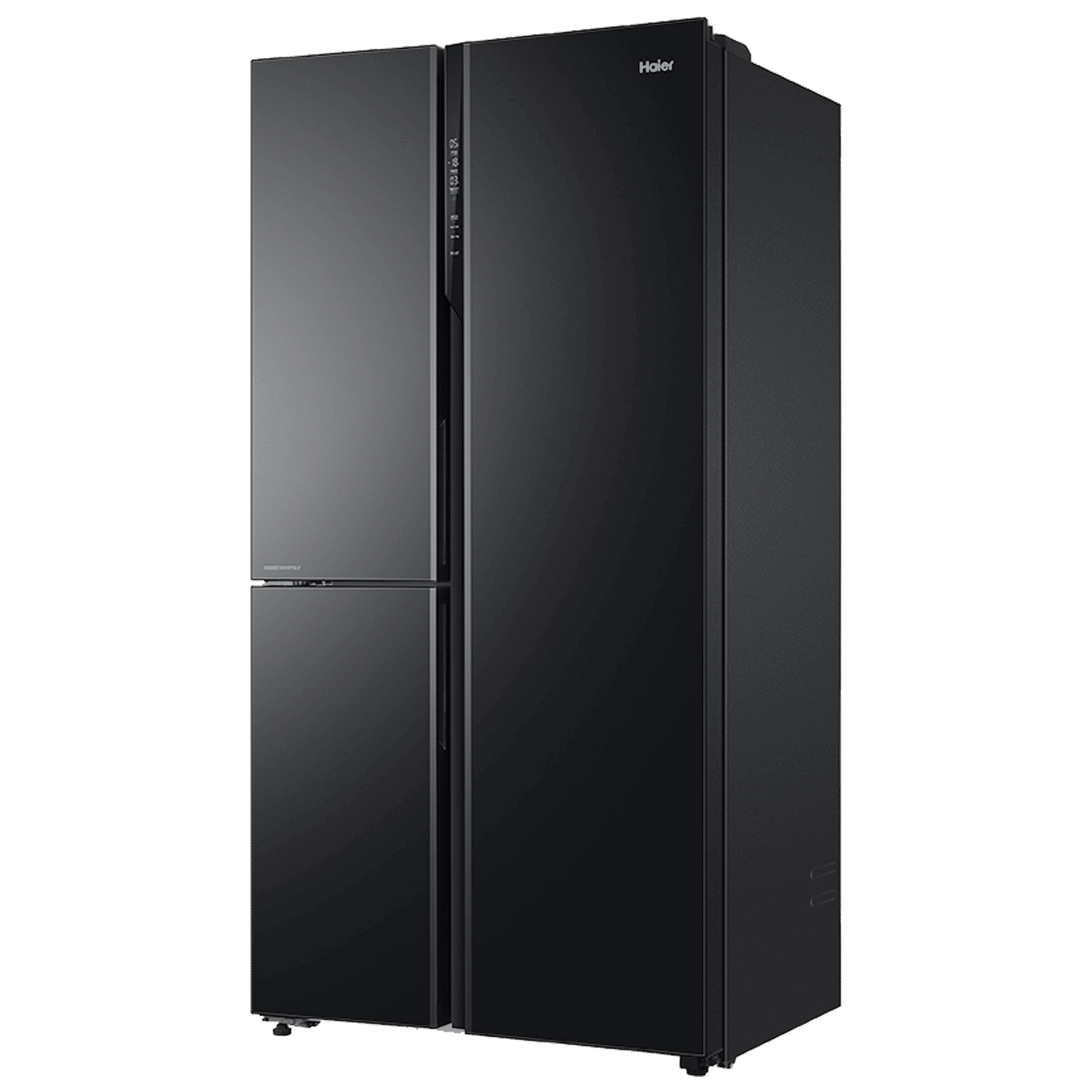 Haier 598 Litres 3 Star Frost Side-by-Side Smart Wifi Enabled Refrigerator with Digital Control Panel (HRT-683KGU1, Black Glass)
