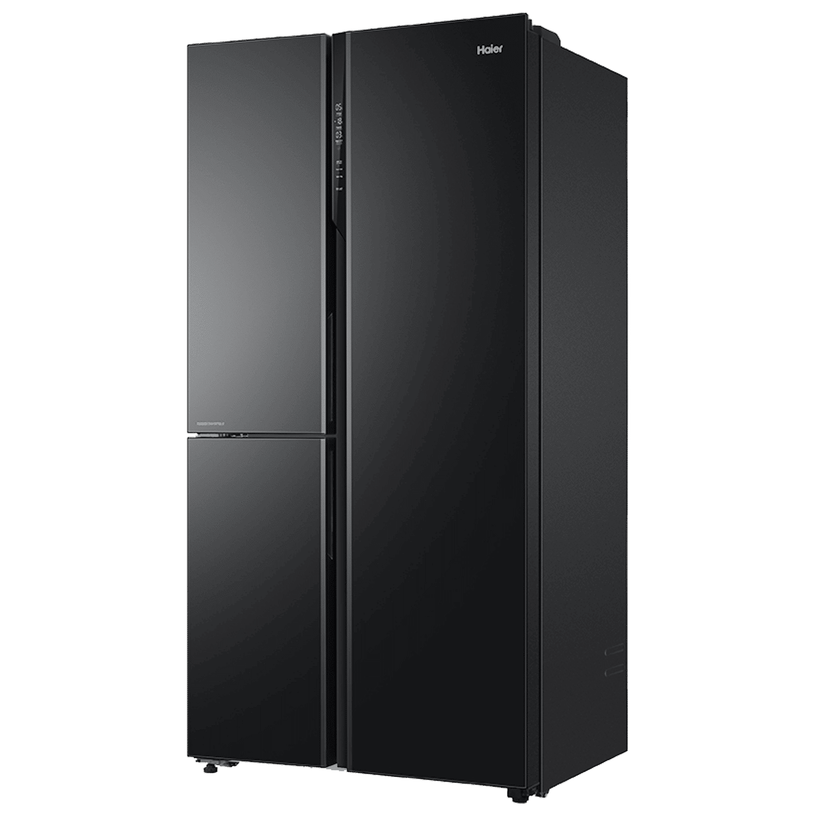 Haier 598 Litres 3 Star Frost Side-by-Side Smart Wifi Enabled Refrigerator with Digital Control Panel (HRT-683KGU1, Black Glass)