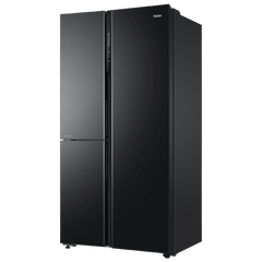 Haier 598 Litres 3 Star Frost Side-by-Side Smart Wifi Enabled Refrigerator with Digital Control Panel (HRT-683KGU1, Black Glass)