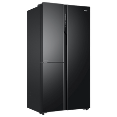Haier 598 Litres 3 Star Frost Side-by-Side Smart Wifi Enabled Refrigerator with Digital Control Panel (HRT-683KGU1, Black Glass)