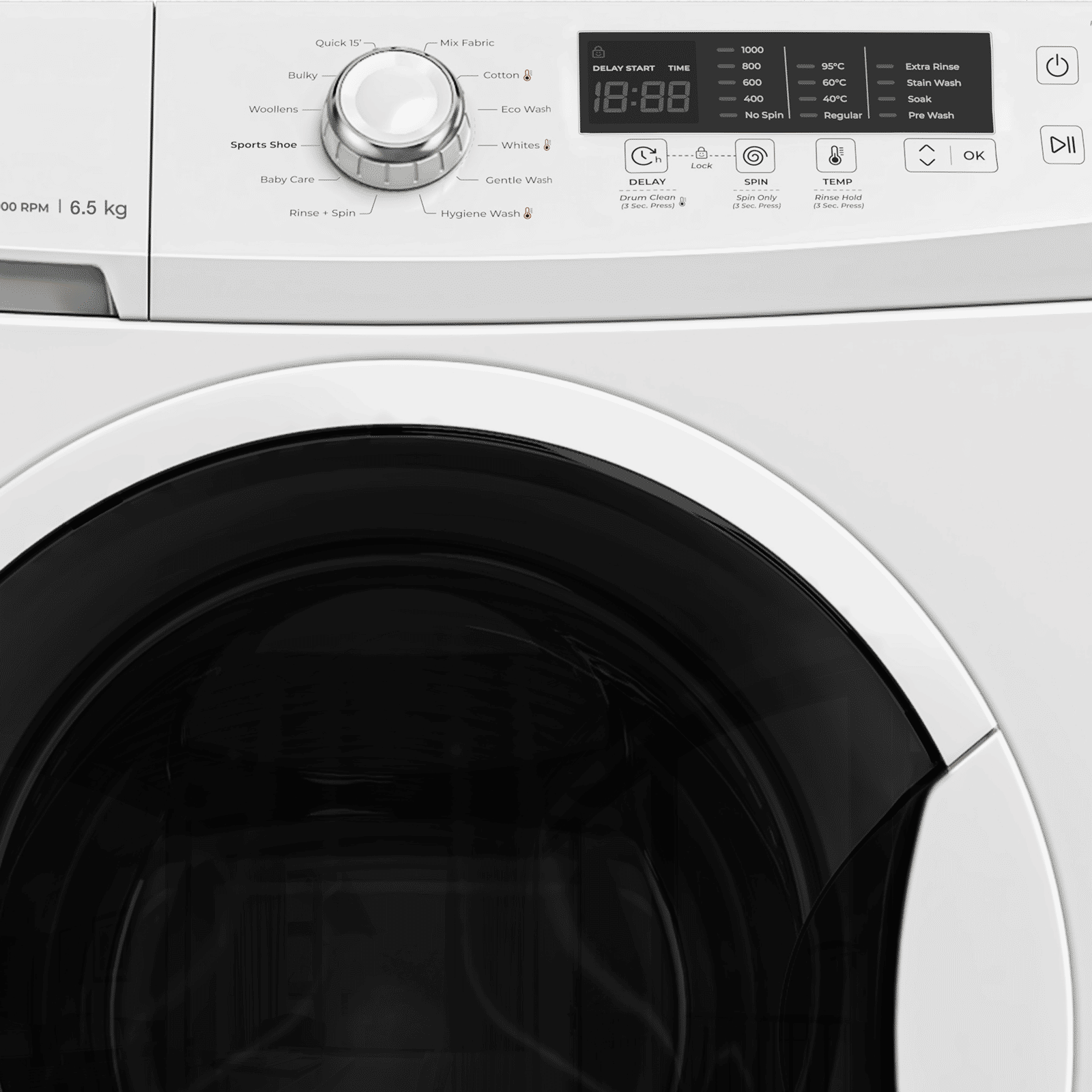 Godrej 6.5 kg 5 Star Fully Automatic Front Load Washing Machine (EON Cresta, 52141601SD00506, 12 Programs, Glacier White)