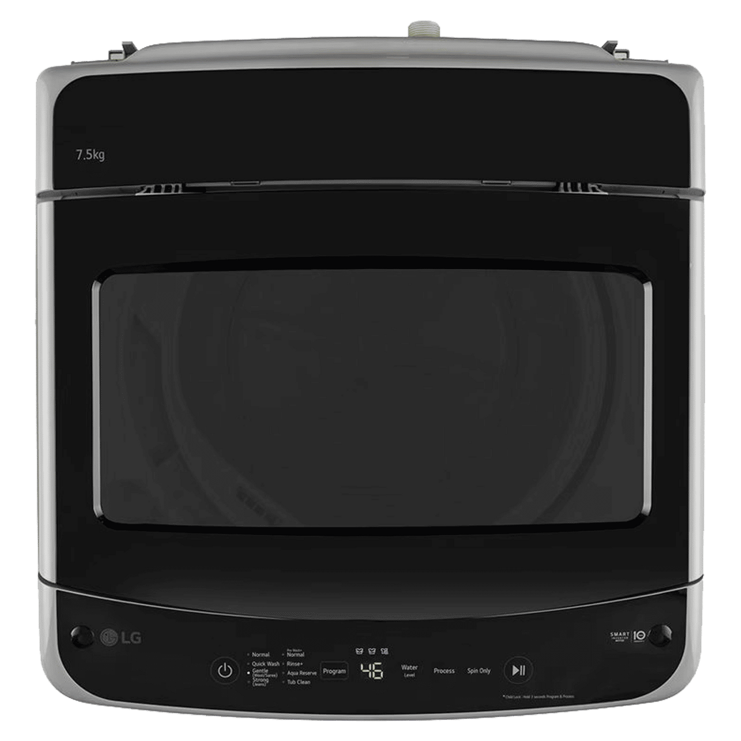 LG 7.5 kg 5 Star Inverter Fully Automatic Top Load Washing Machine (T75VBSF1Z, Smart Inverter Motor, Middle Free Silver)