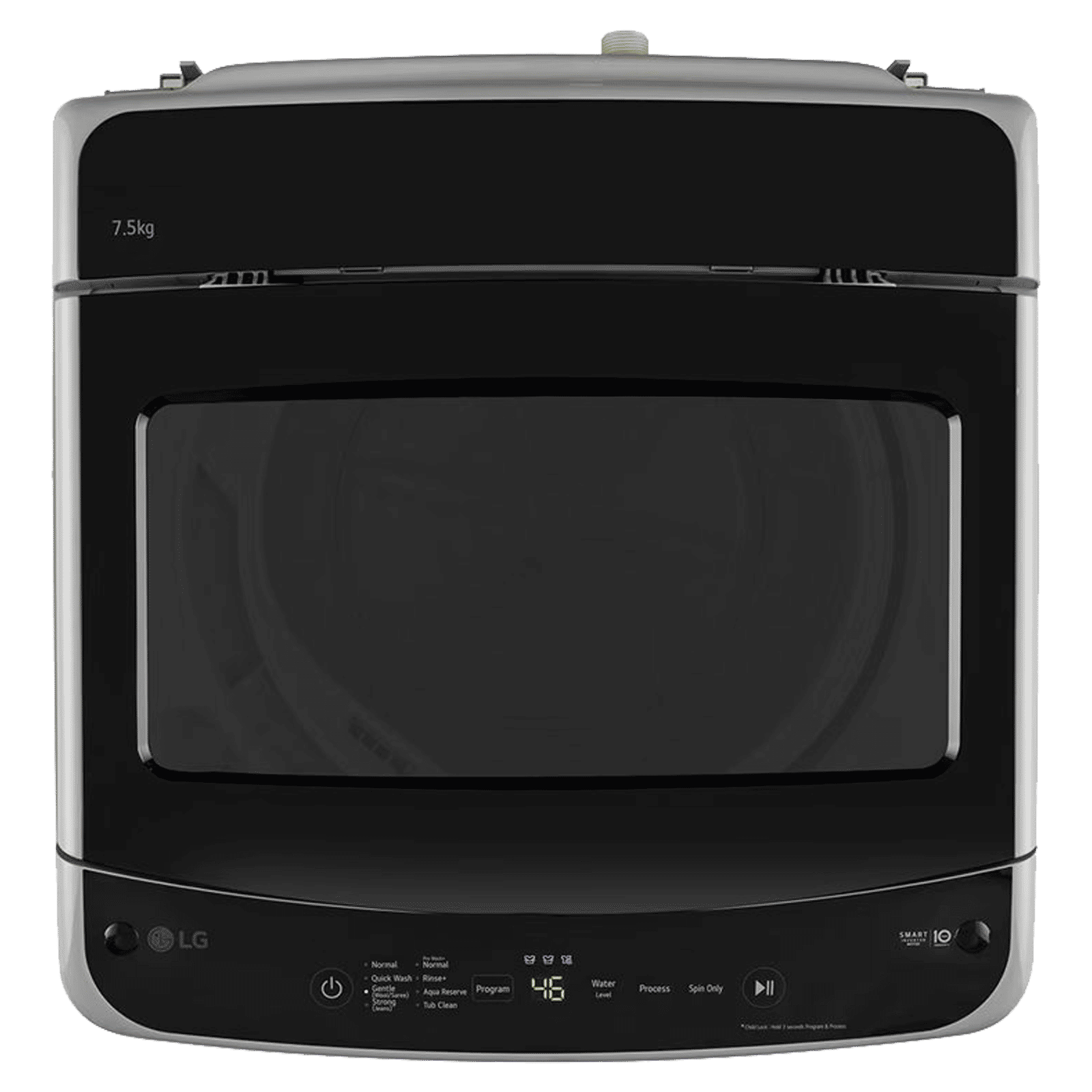 LG 7.5 kg 5 Star Inverter Fully Automatic Top Load Washing Machine (T75VBSF1Z, Smart Inverter Motor, Middle Free Silver)