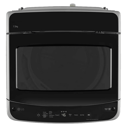 LG 7.5 kg 5 Star Inverter Fully Automatic Top Load Washing Machine (T75VBSF1Z, Smart Inverter Motor, Middle Free Silver)