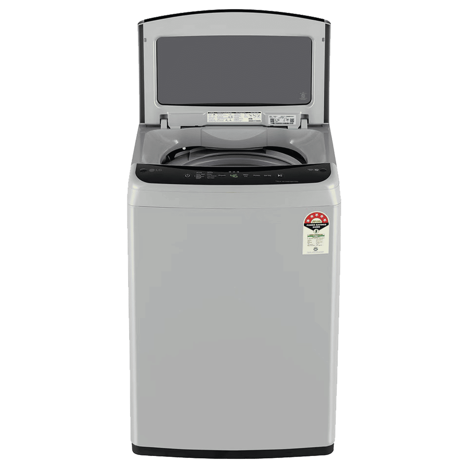 LG 7.5 kg 5 Star Inverter Fully Automatic Top Load Washing Machine (T75VBSF1Z, Smart Inverter Motor, Middle Free Silver)