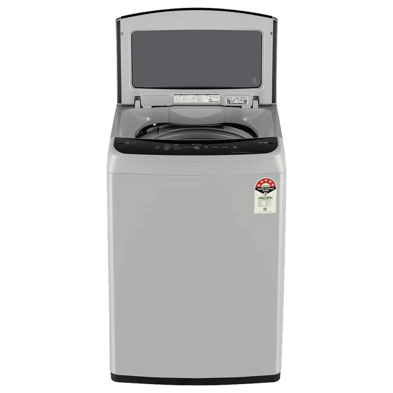 LG 7.5 kg 5 Star Inverter Fully Automatic Top Load Washing Machine (T75VBSF1Z, Smart Inverter Motor, Middle Free Silver)