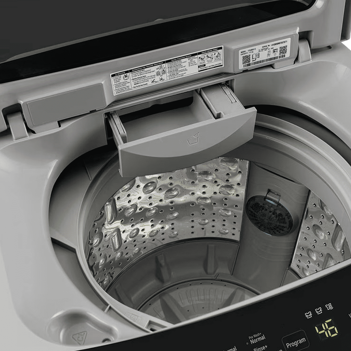 LG 7.5 kg 5 Star Inverter Fully Automatic Top Load Washing Machine (T75VBSF1Z, Smart Inverter Motor, Middle Free Silver)