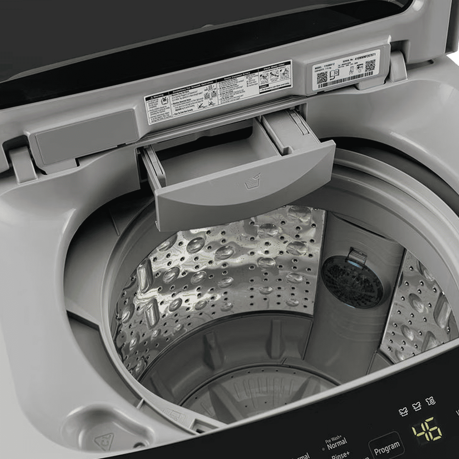 LG 7.5 kg 5 Star Inverter Fully Automatic Top Load Washing Machine (T75VBSF1Z, Smart Inverter Motor, Middle Free Silver)