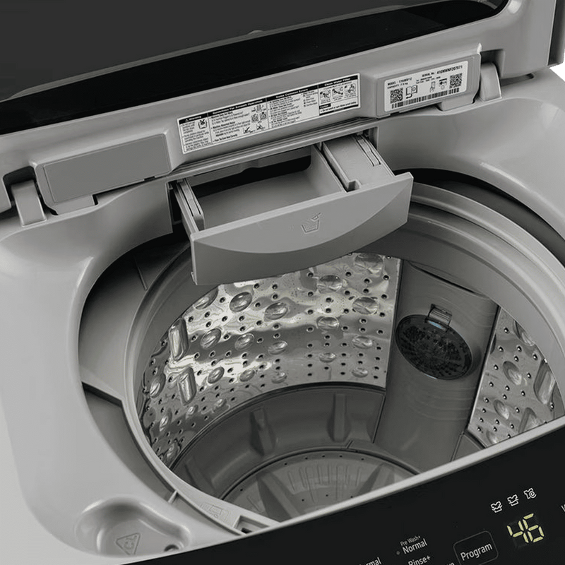 LG 7.5 kg 5 Star Inverter Fully Automatic Top Load Washing Machine (T75VBSF1Z, Smart Inverter Motor, Middle Free Silver)