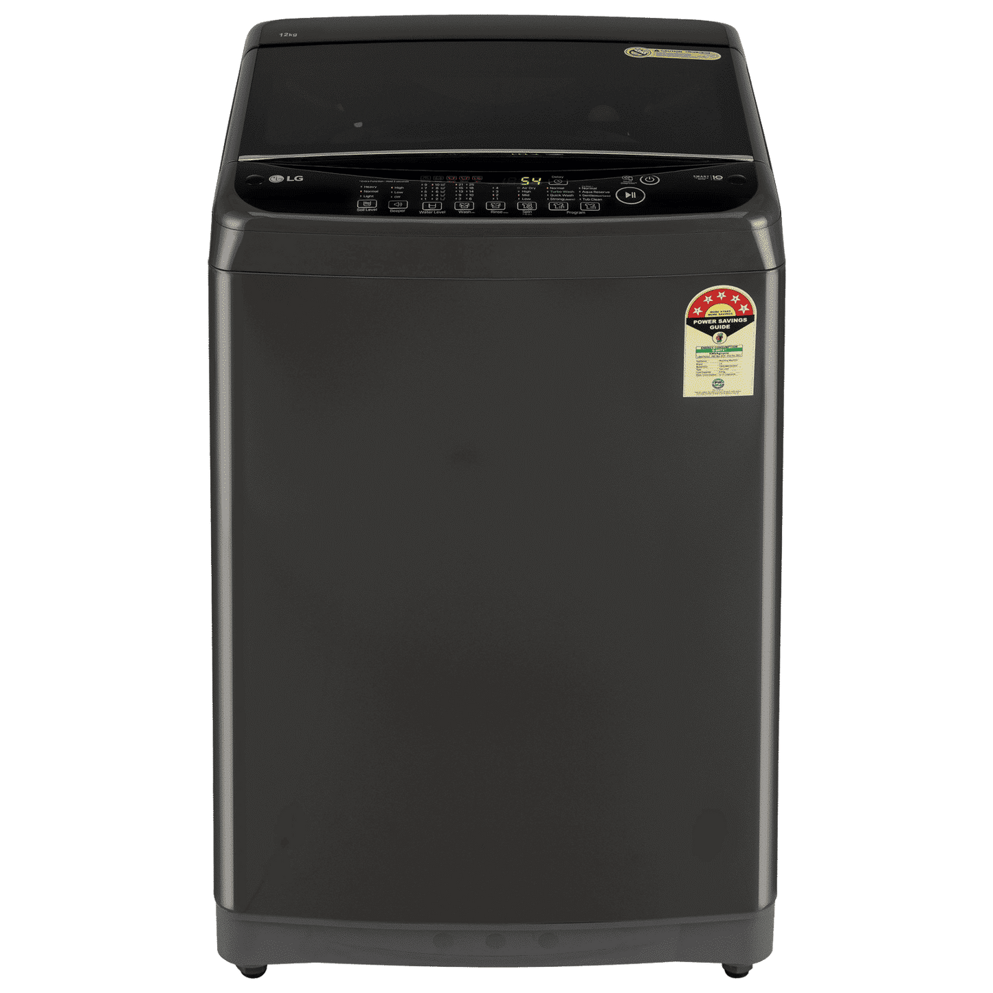 LG 12 kg 5 Star Inverter Fully Automatic Top Load Washing Machine (T12SJMB1Z, Smart Inverter Motor, Middle Black)
