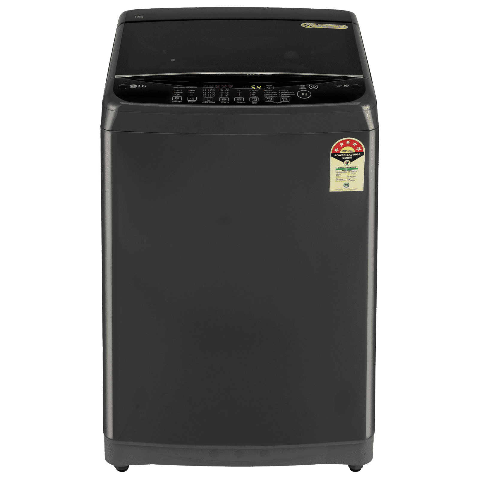 LG 12 kg 5 Star Inverter Fully Automatic Top Load Washing Machine (T12SJMB1Z, Smart Inverter Motor, Middle Black)