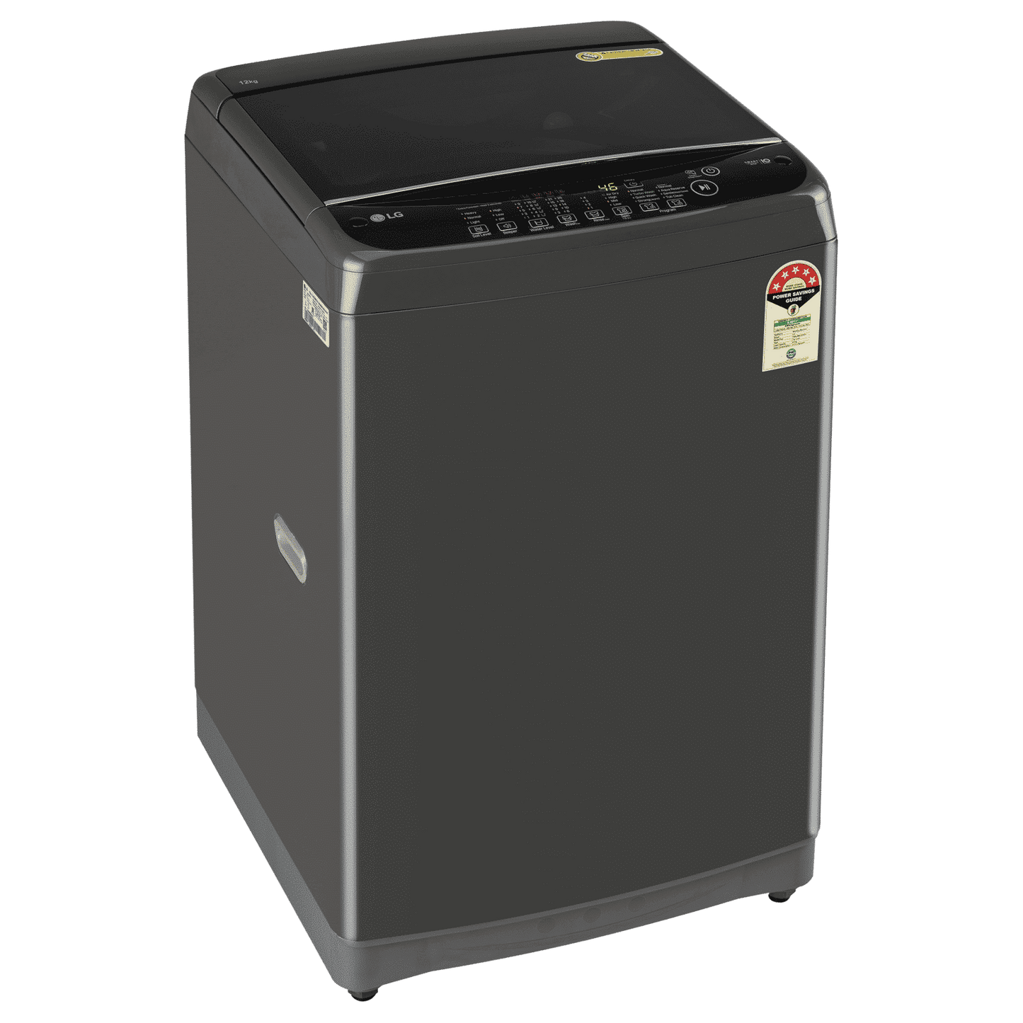 LG 12 kg 5 Star Inverter Fully Automatic Top Load Washing Machine (T12SJMB1Z, Smart Inverter Motor, Middle Black)