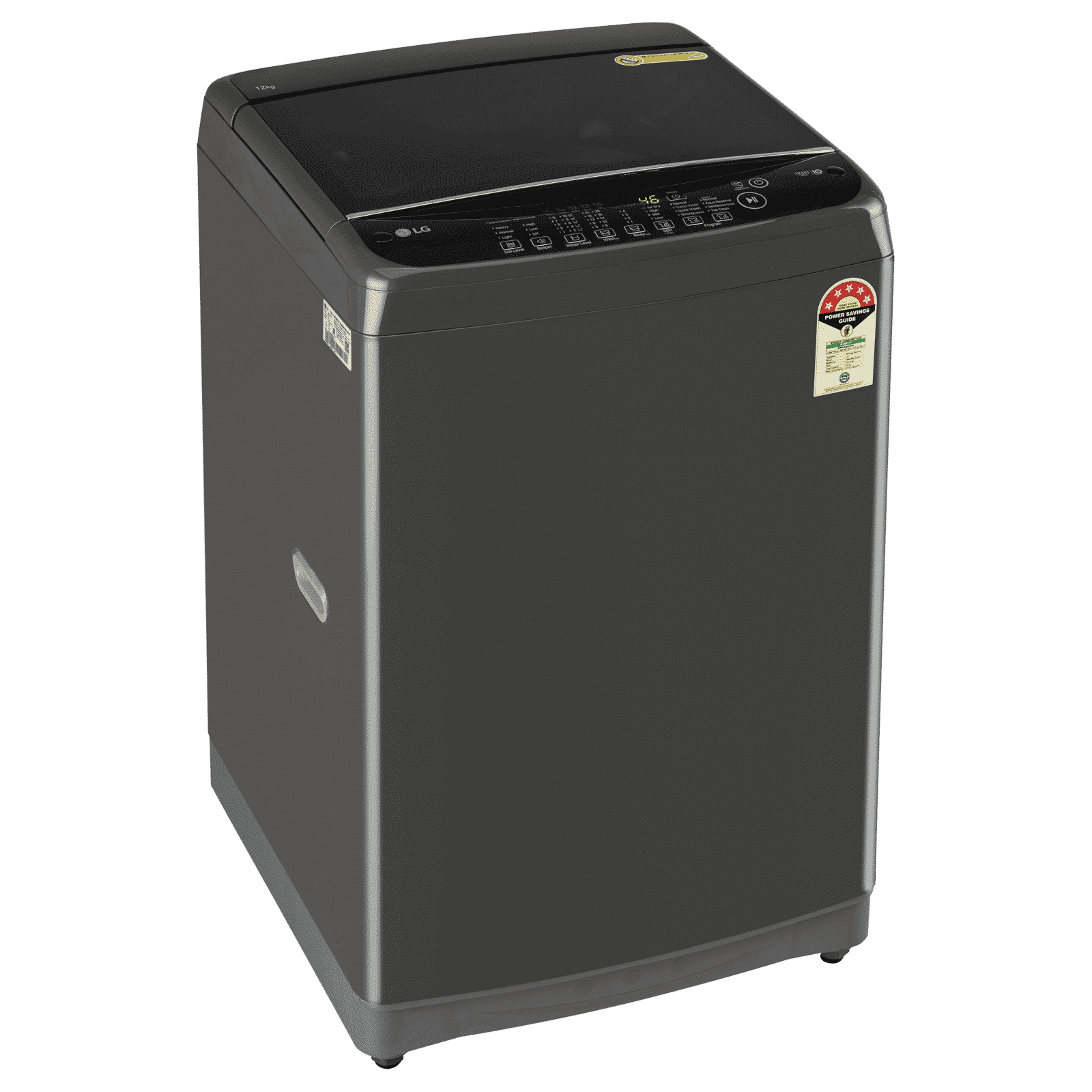 LG 12 kg 5 Star Inverter Fully Automatic Top Load Washing Machine (T12SJMB1Z, Smart Inverter Motor, Middle Black)
