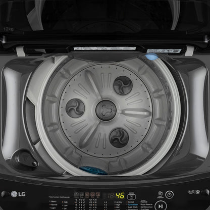 LG 12 kg 5 Star Inverter Fully Automatic Top Load Washing Machine (T12SJMB1Z, Smart Inverter Motor, Middle Black)