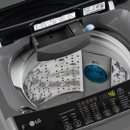 LG 12 kg 5 Star Inverter Fully Automatic Top Load Washing Machine (T12SJMB1Z, Smart Inverter Motor, Middle Black)