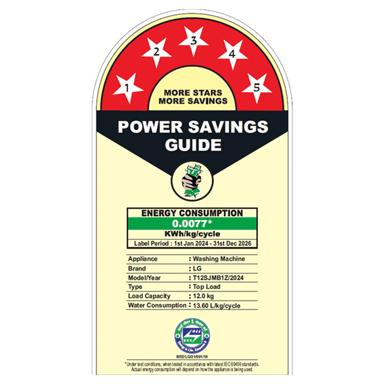 LG 12 kg 5 Star Inverter Fully Automatic Top Load Washing Machine (T12SJMB1Z, Smart Inverter Motor, Middle Black)