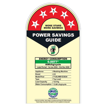 LG 12 kg 5 Star Inverter Fully Automatic Top Load Washing Machine (T12SJMB1Z, Smart Inverter Motor, Middle Black)