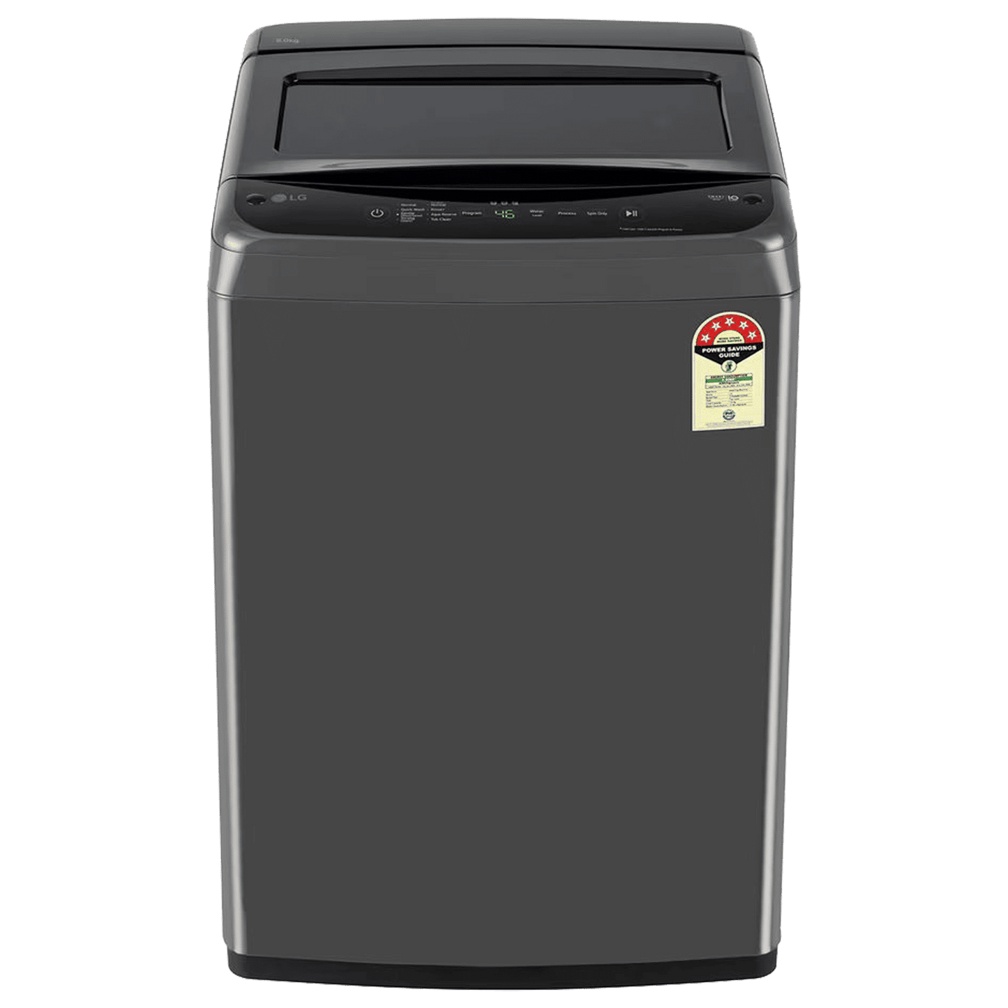 LG 8 kg 5 Star Inverter Fully Automatic Top Load Washing Machine (T80VBMB1Z, Smart Inverter Motor, Middle Black)