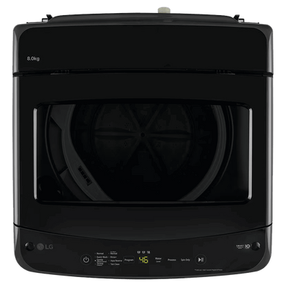 LG 8 kg 5 Star Inverter Fully Automatic Top Load Washing Machine (T80VBMB1Z, Smart Inverter Motor, Middle Black)