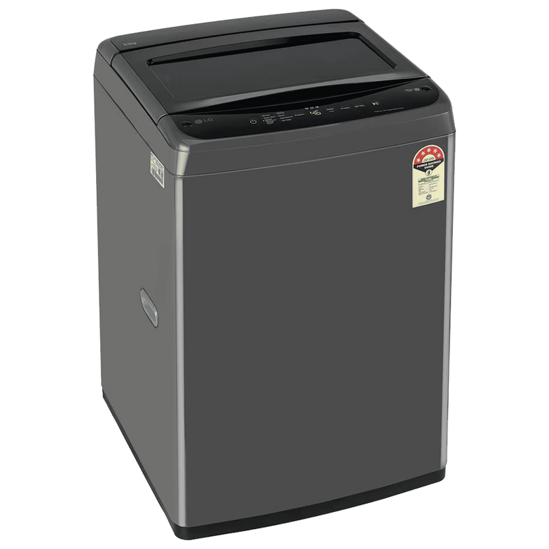 LG 8 kg 5 Star Inverter Fully Automatic Top Load Washing Machine (T80VBMB1Z, Smart Inverter Motor, Middle Black)