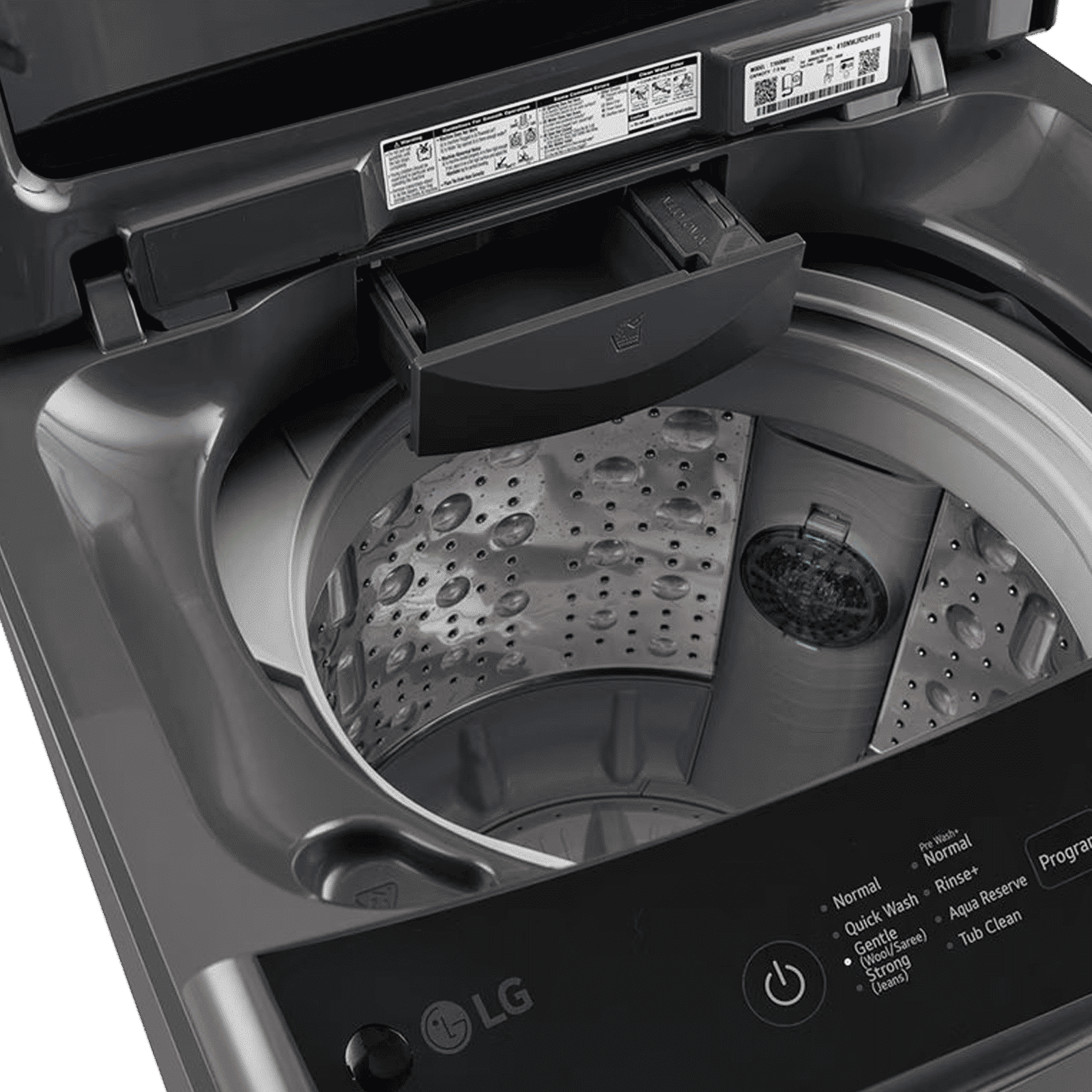 LG 8 kg 5 Star Inverter Fully Automatic Top Load Washing Machine (T80VBMB1Z, Smart Inverter Motor, Middle Black)