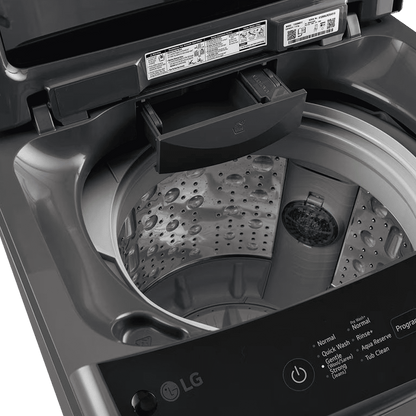 LG 8 kg 5 Star Inverter Fully Automatic Top Load Washing Machine (T80VBMB1Z, Smart Inverter Motor, Middle Black)